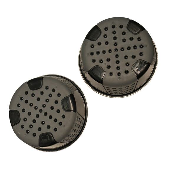 Stainless Steel Set of 2 Dog Bowls Gray Black - Picture 3 of 6